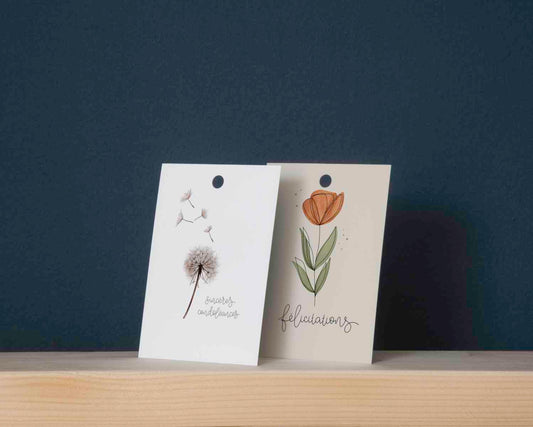 2 x 25 Blumenkarten Maximale Flexibilität - Maison Fidele